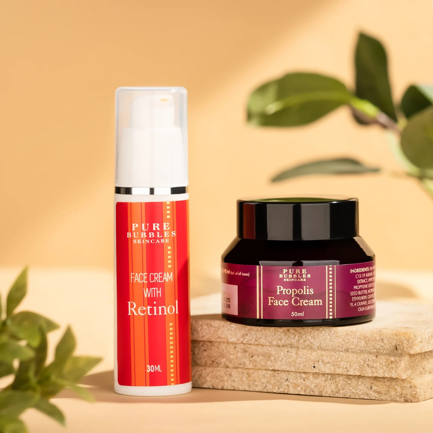 Retinol Starter Kit for Dry Skin | 0.3% Pure Retinol & Propolis Glow Cream