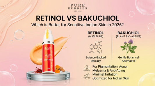 Retinol face cream for sensitive Indian skin, science-backed acne and anti-aging solution with minimal irritation