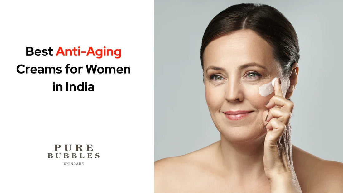 Woman applying anti-aging cream to face, gentle skincare for mature skin