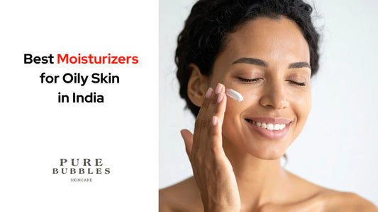 Woman applying moisturizer for oily skin, clean skincare routine