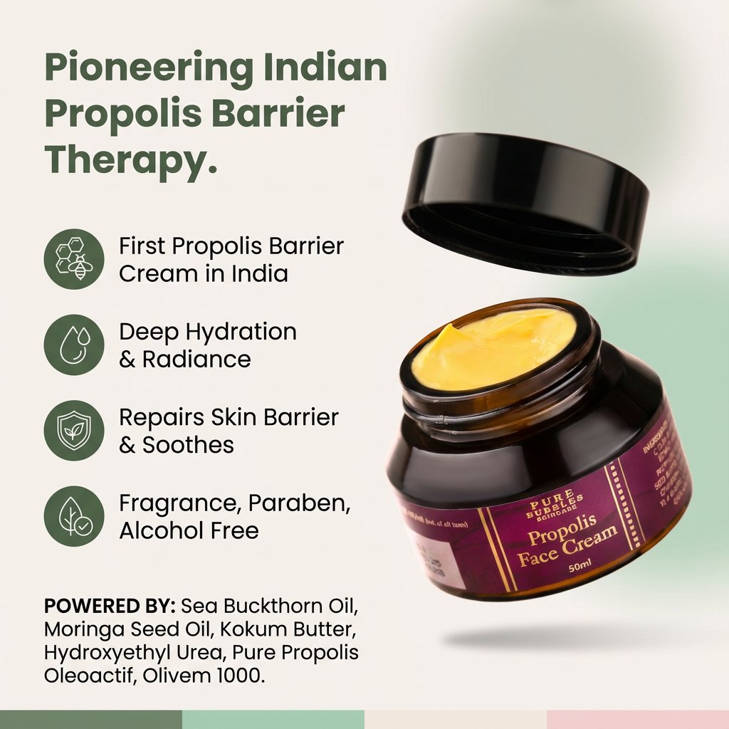 Propolis face cream | Moisturiser for Dry skin | 50ml