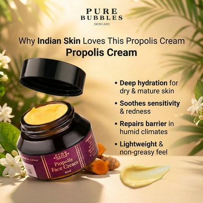 Propolis face cream | Moisturiser for Dry skin | 50ml