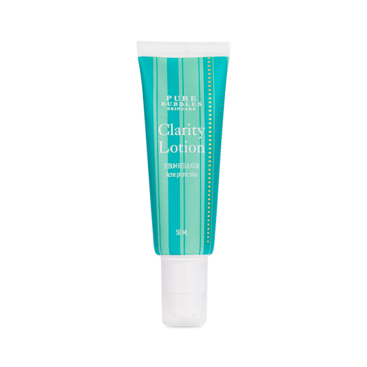 Tube of Pure Elements Clarity Lotion on a white background