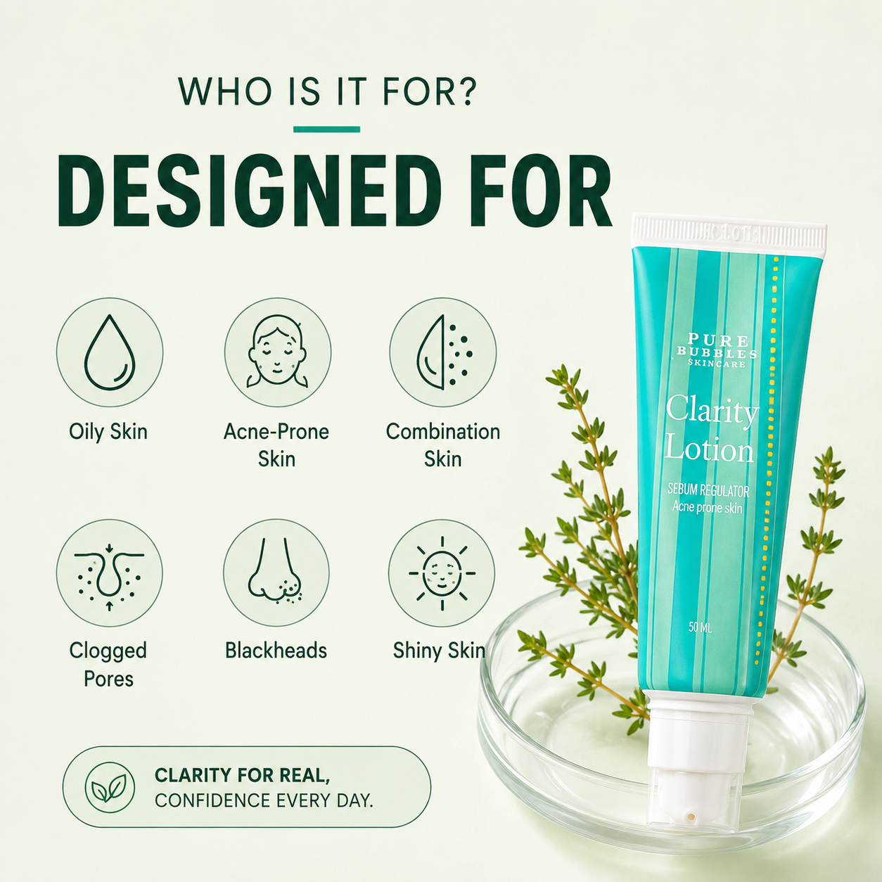Clarity Lotion— Advanced Acne & Sebum Control Moisturizer
