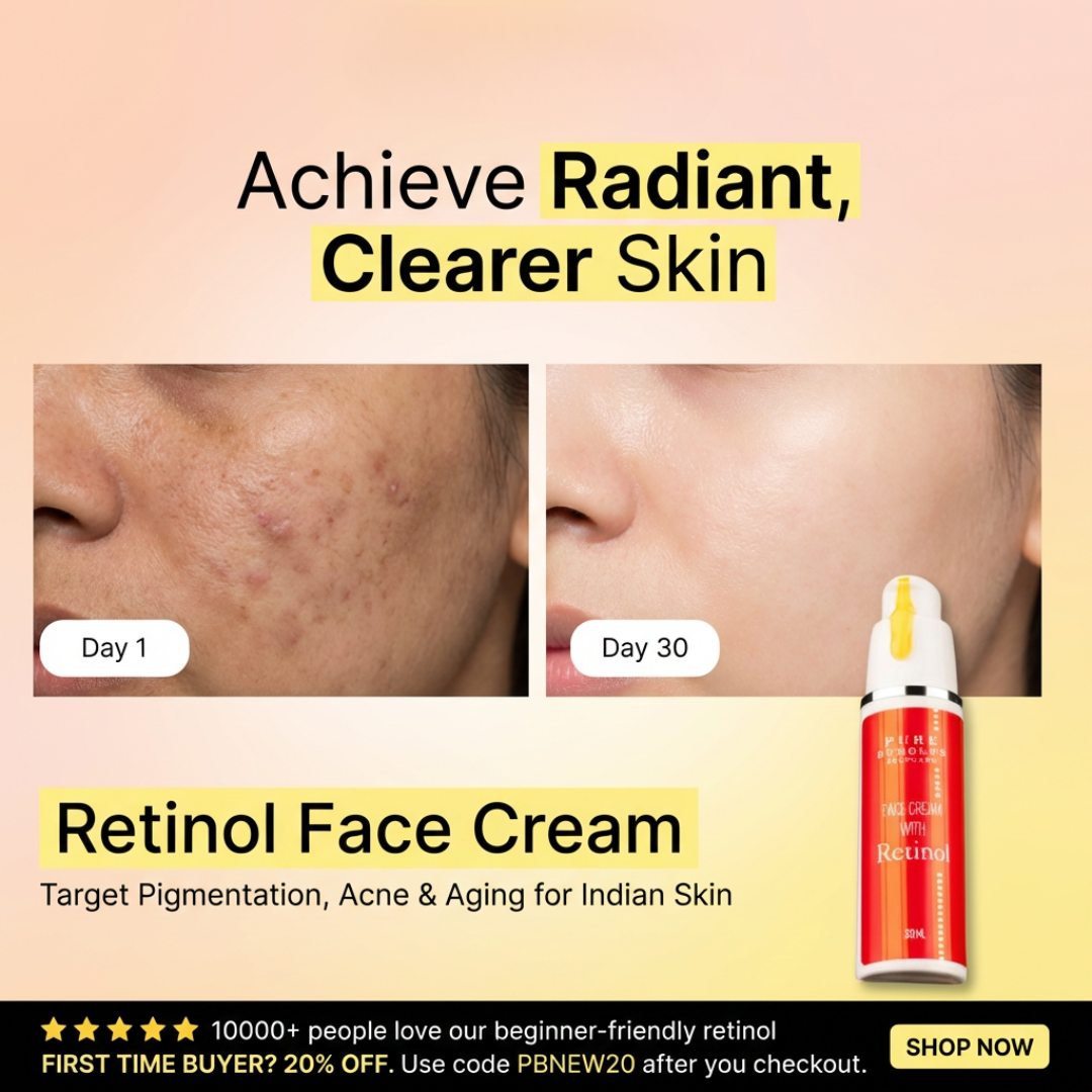 Retinol Face Cream O.3% for Pigmentation, Melasma Acne and Night Repair Cream