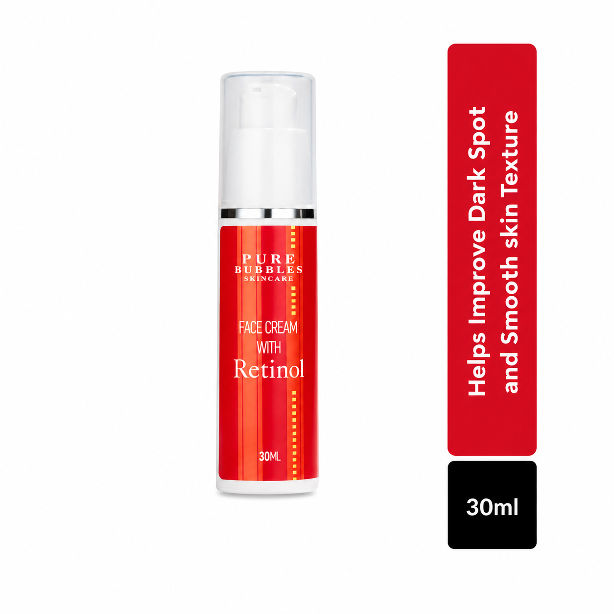 retinol night cream red bottle helps improve dark spot and smooth skin texture