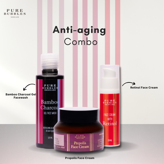 Anti-aging Combo (Propolis Face Cream | Bamboo Charcoal Gel Facewash | Retinol Face Cream)